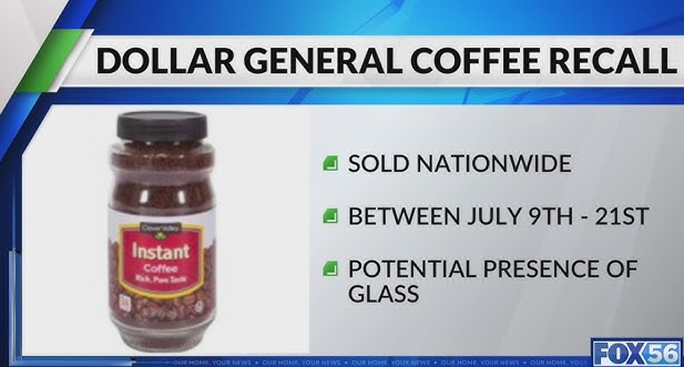 Dollar General Coffee Recall